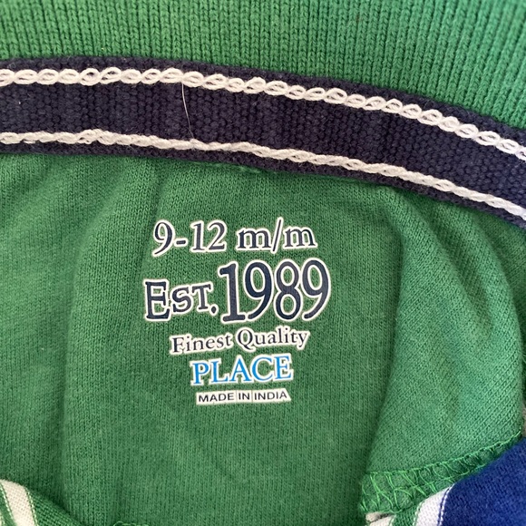 Green Striped Rugby Shirt | 9-12 Months - Picture 5 of 6